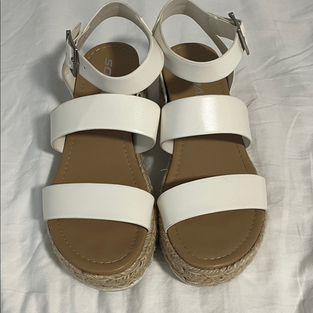 Soda White Espadrille Sandals